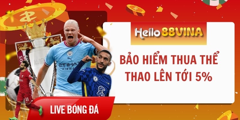 Bảo hiểm thua cá cược thể thao cho hội viên HELLO88 lên tới 5%